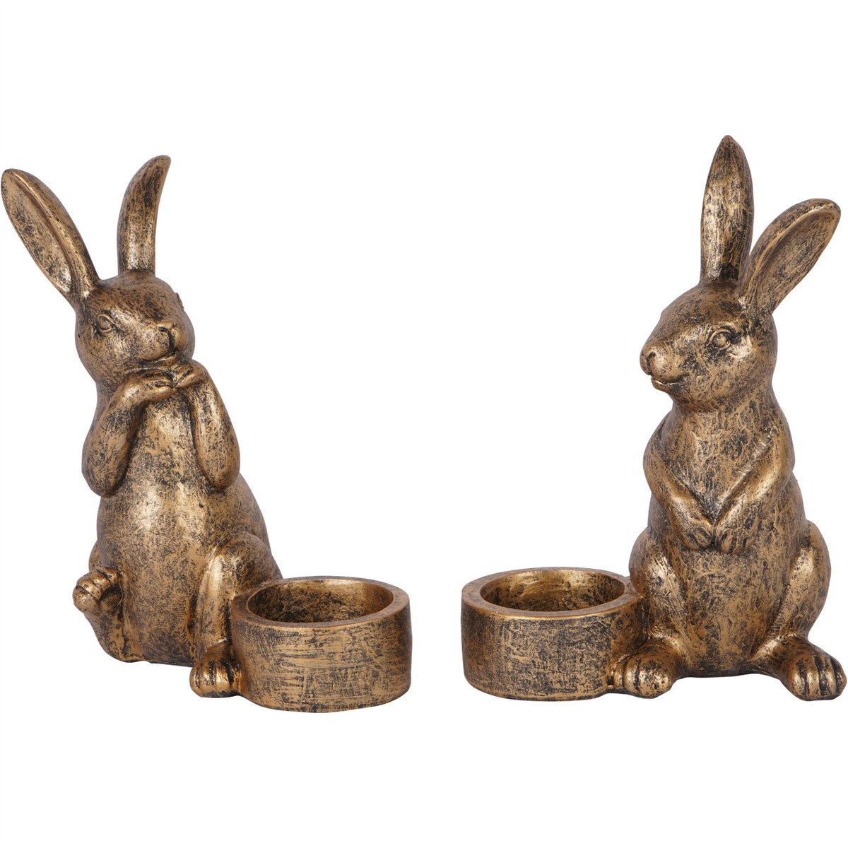 Laura Ashley Set of Two Rabbit Tealight Holders