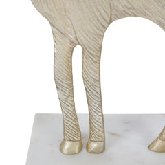 Laura Ashley Set of 2 Reindeer Sculpture on Marble Base