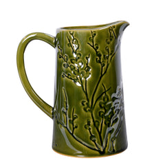 Laura Ashley Green Reactive Glaze Pussy Willow Jug