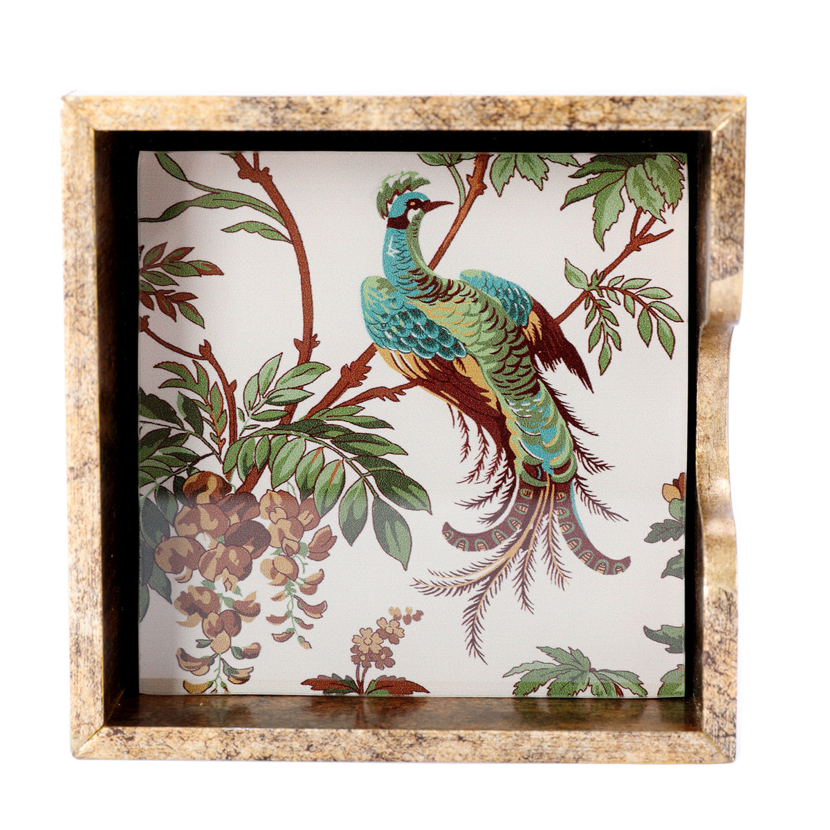 Laura Ashley Attleton Glass Coasters Set of 4