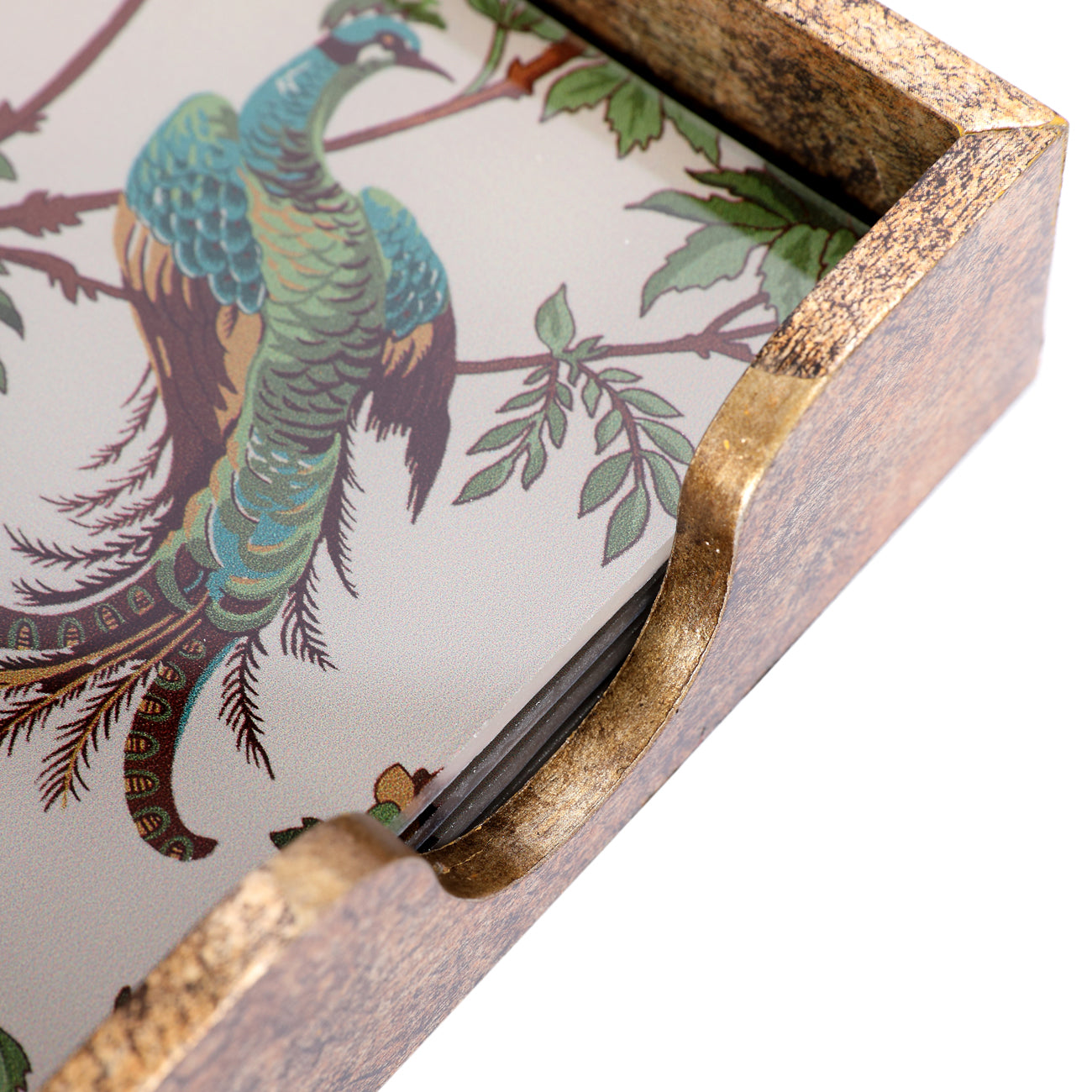 Laura Ashley Attleton Glass Coasters Set of 4