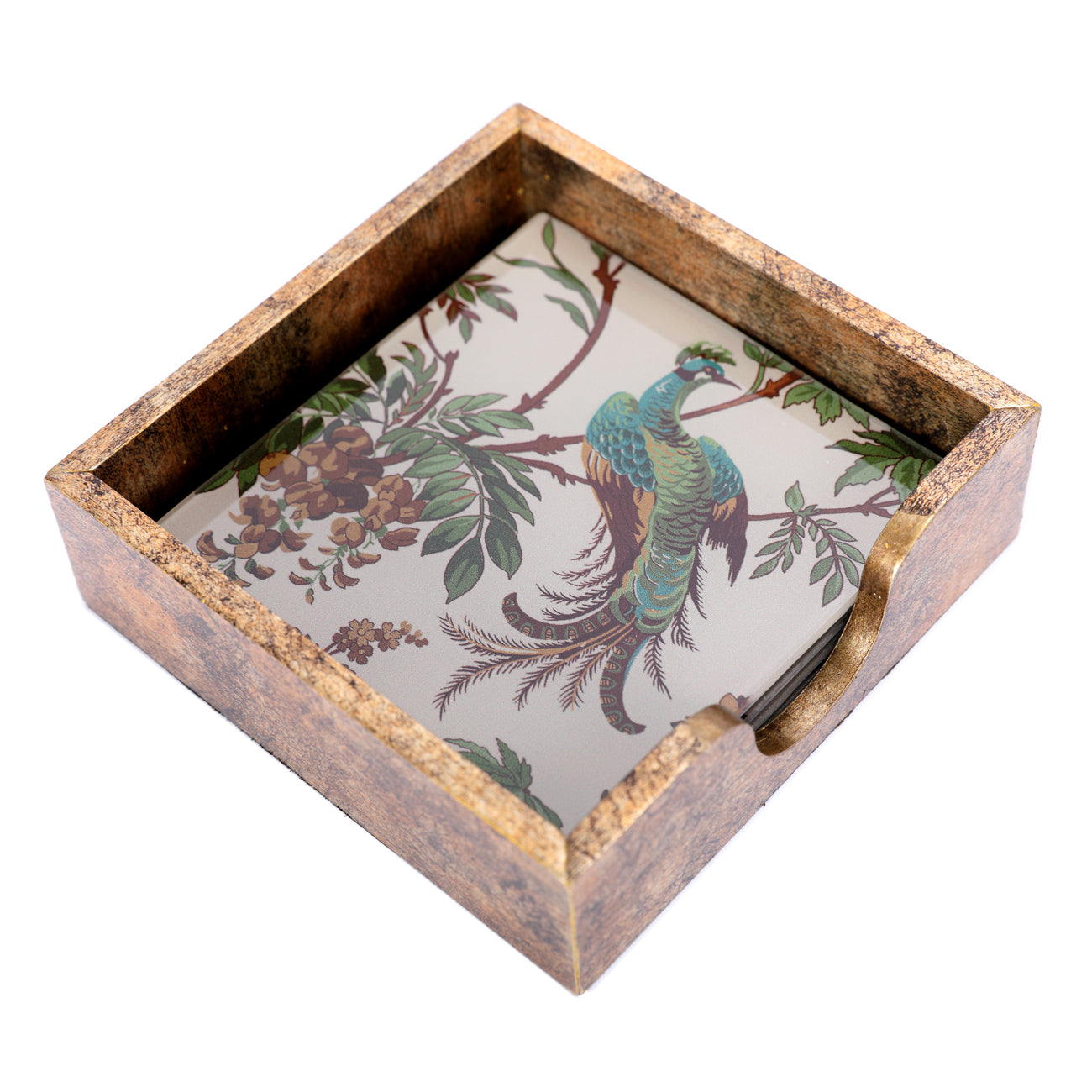 Laura Ashley Attleton Glass Coasters Set of 4