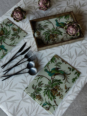 Laura Ashley Attleton Glass Placemats Set of 4