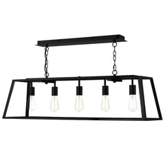 Academy 5 Light Bar Pendant Black