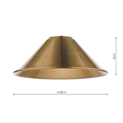 Easy Fit Aged Brass Metal Shade 18cm