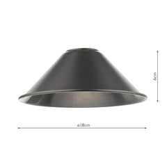 Easy Fit Pewter Metal Shade 18cm