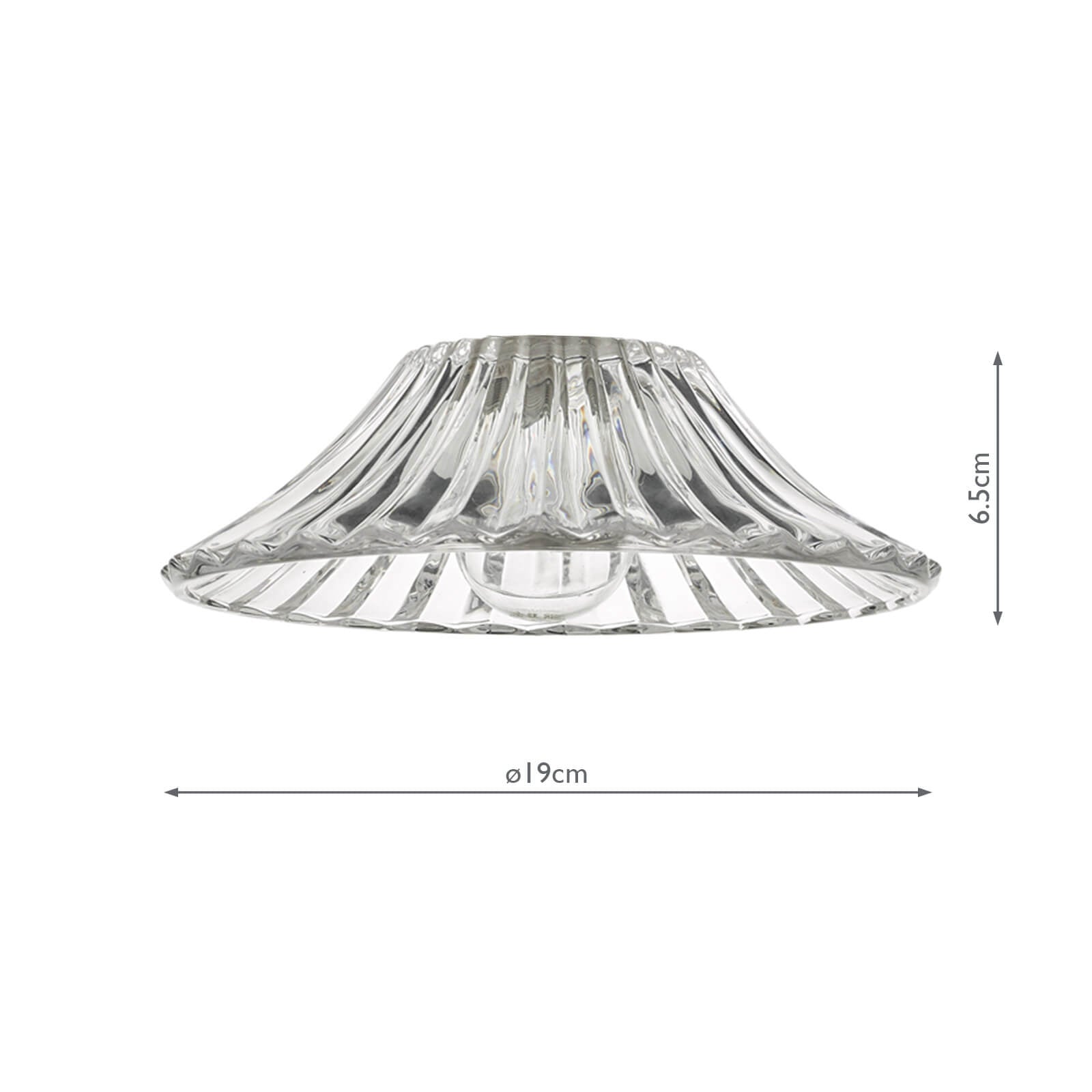 Easy Fit Clear Flared Glass Shade