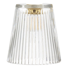 Easy Fit Clear Ribbed Glass Shade
