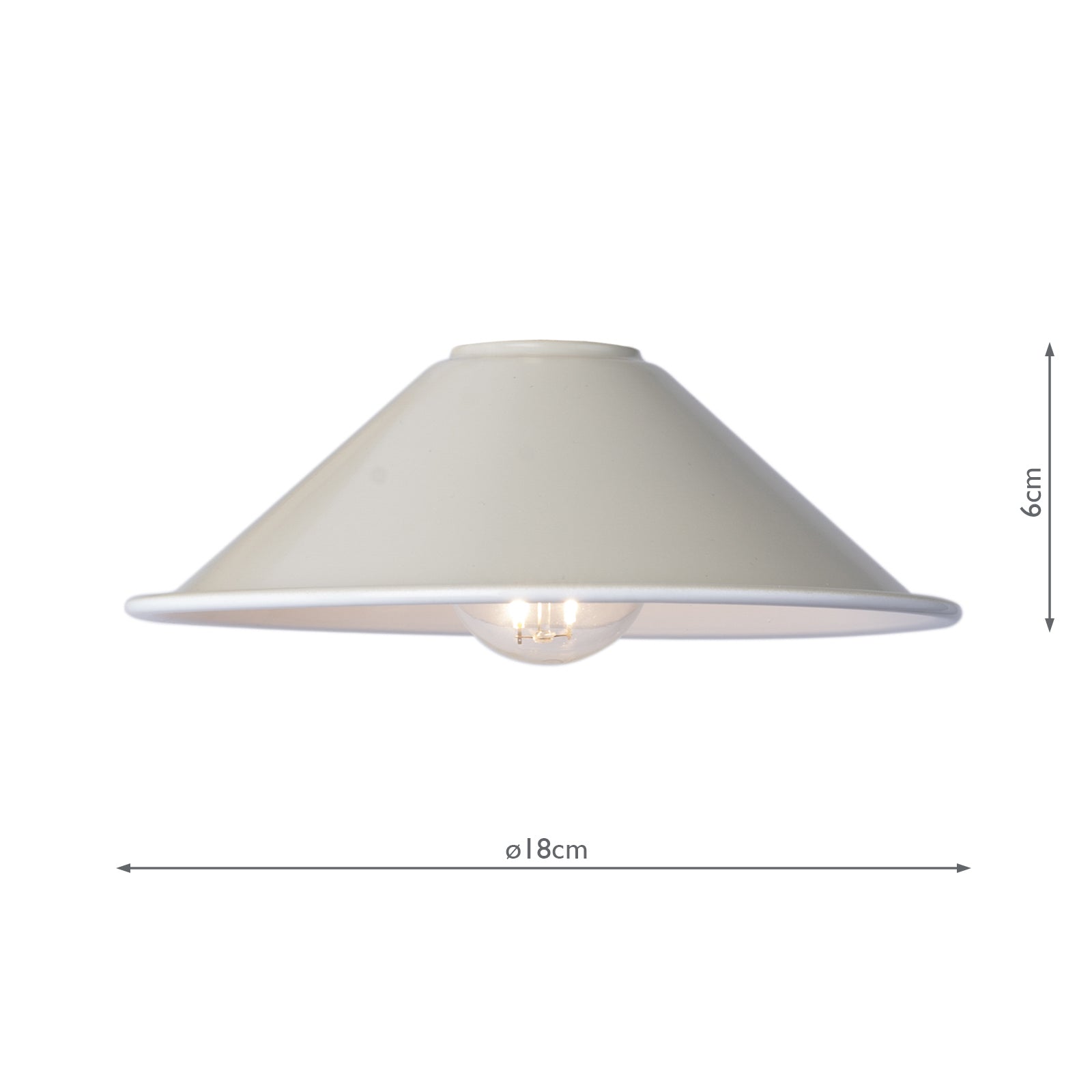 Easy Fit Metal Shade Matt Cashmere/Taupe 18Cm