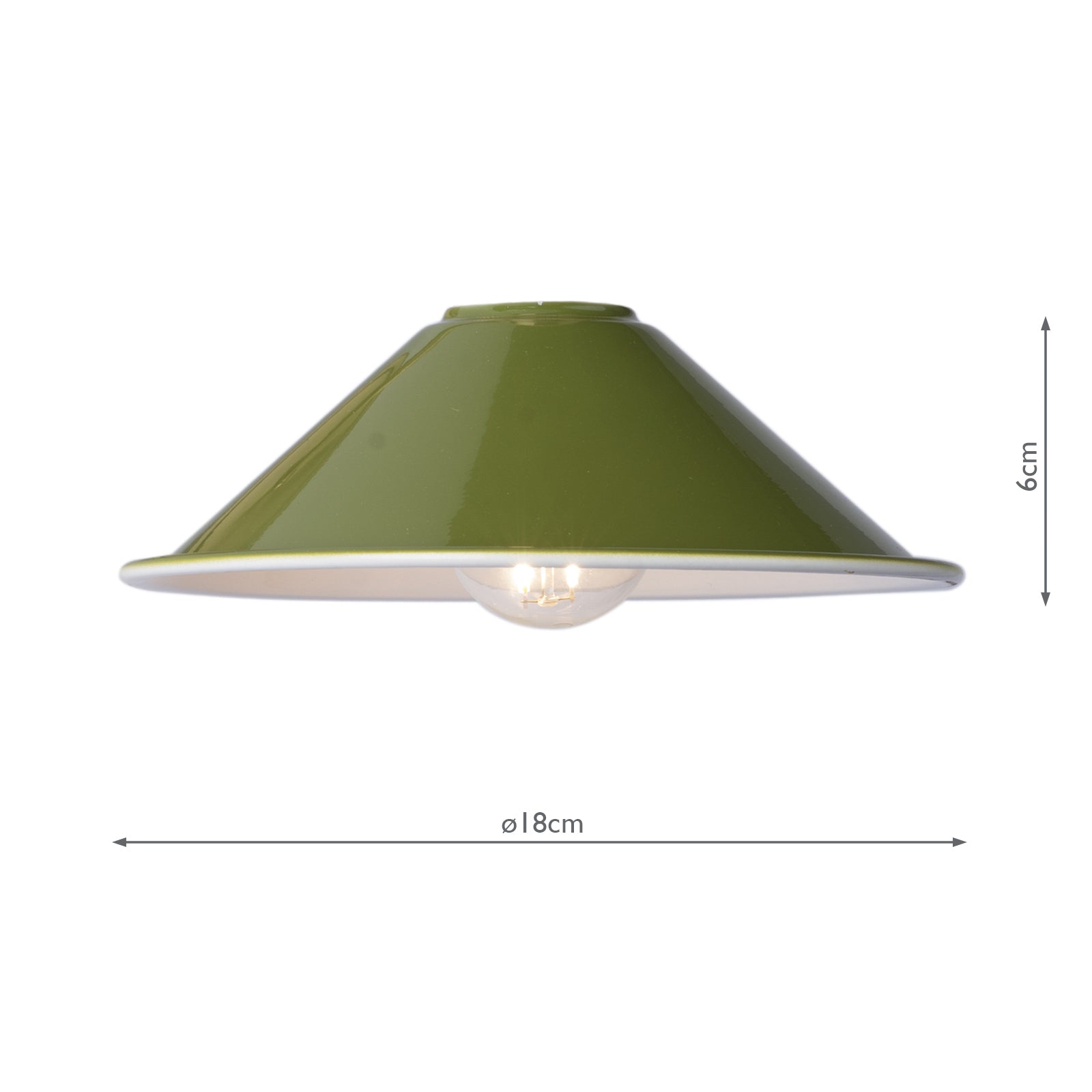 Easy Fit Metal Shade Gloss Green 18Cm