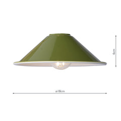 Easy Fit Metal Shade Gloss Green 18Cm