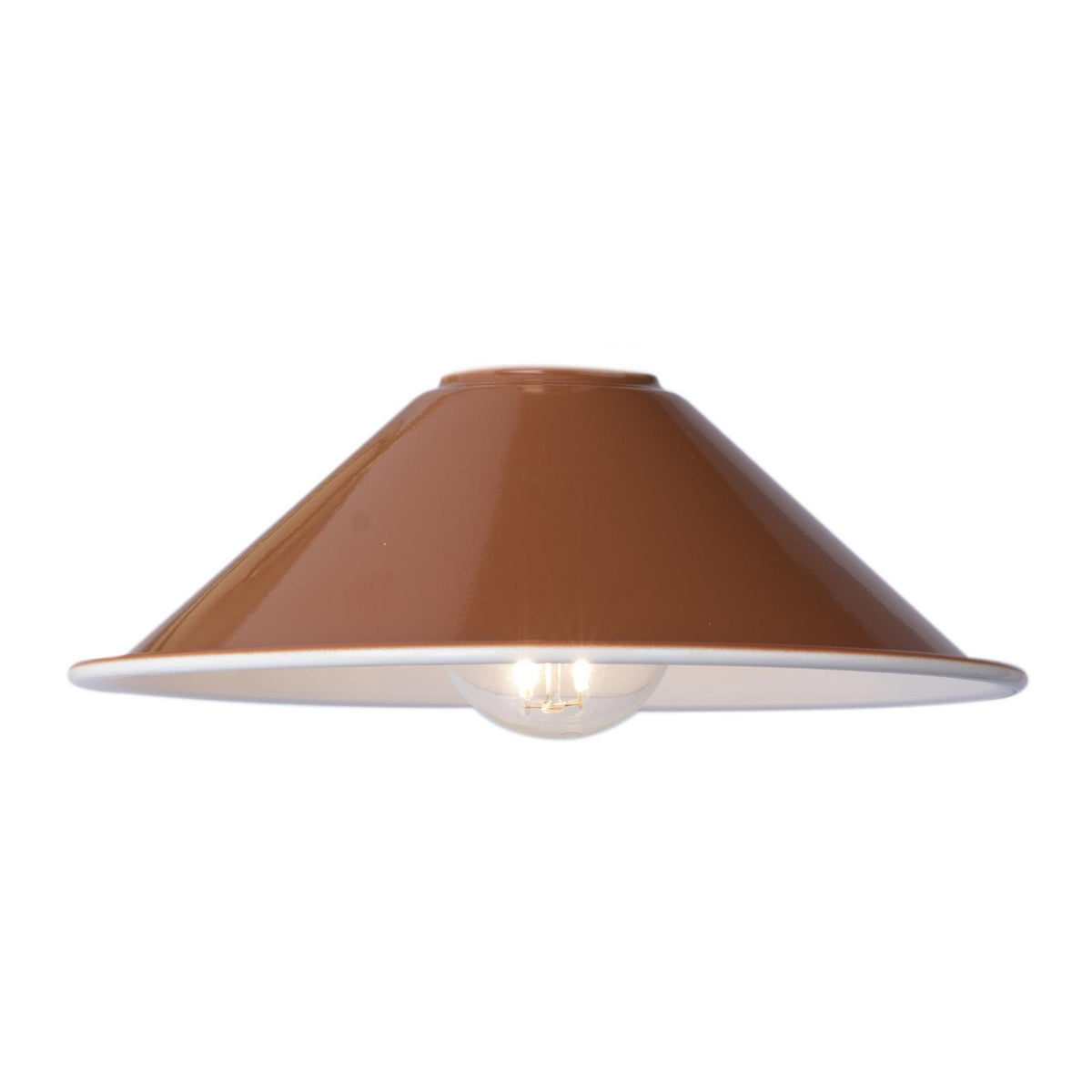 Easy Fit Metal Shade Gloss Red/Umber 18cm
