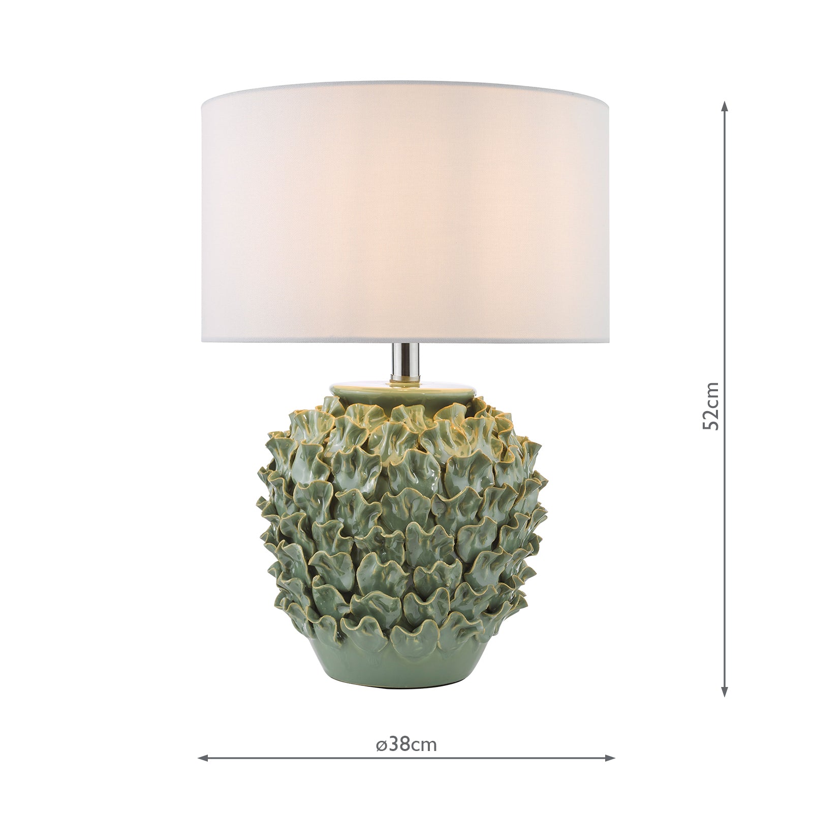 Ailsa Ceramic Table Lamp Green With Shade