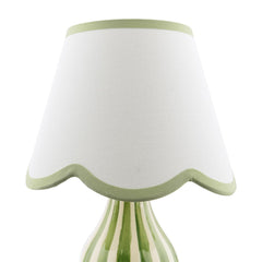 Aimee Twin Pack Table Lamp Green Ceramic With Shade