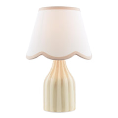 Aimee Twin Pack Table Lamp Taupe Ceramic With Shade