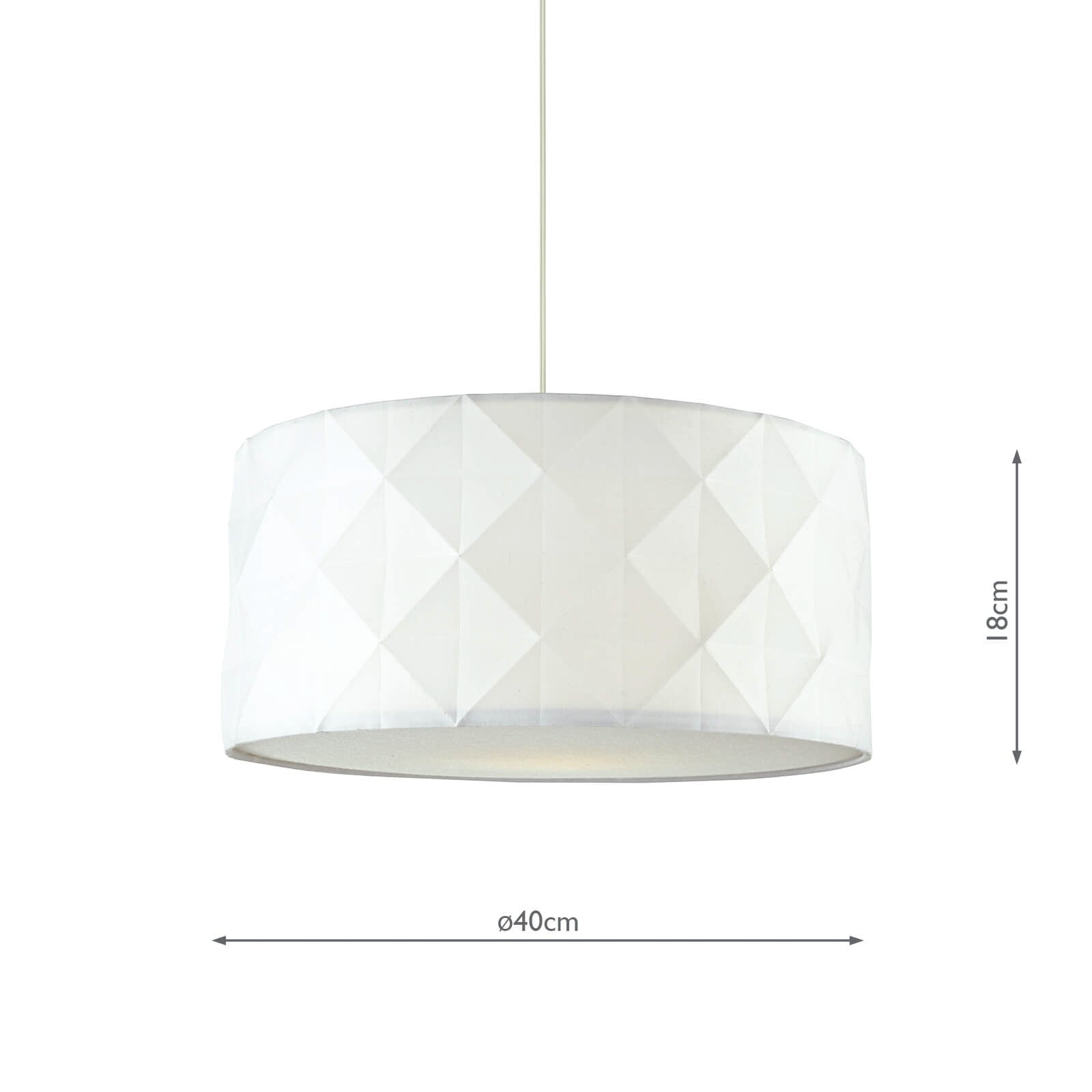 Aisha Easy Fit Pendant White With Shade