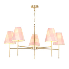 Aix 5 Light Armed Pendant Butter Brass Fitting Only