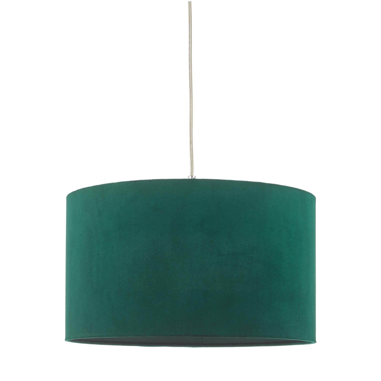 Akavia Green Velvet Drum Shade 35cm
