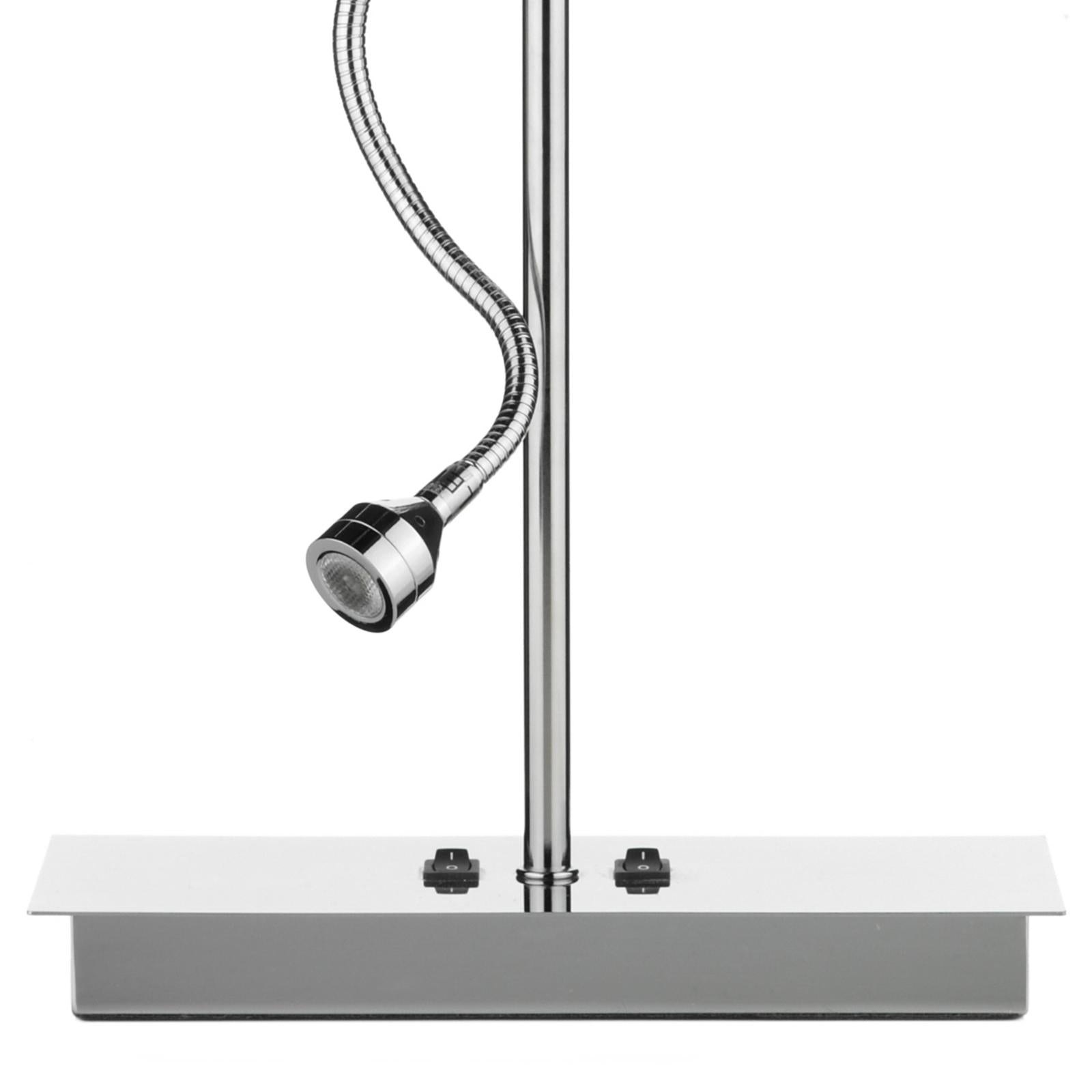 Amalfi Table Lamp Polished Chrome With Shade LED