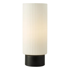 Aneska Table Lamp Matt Black and Opal Glass