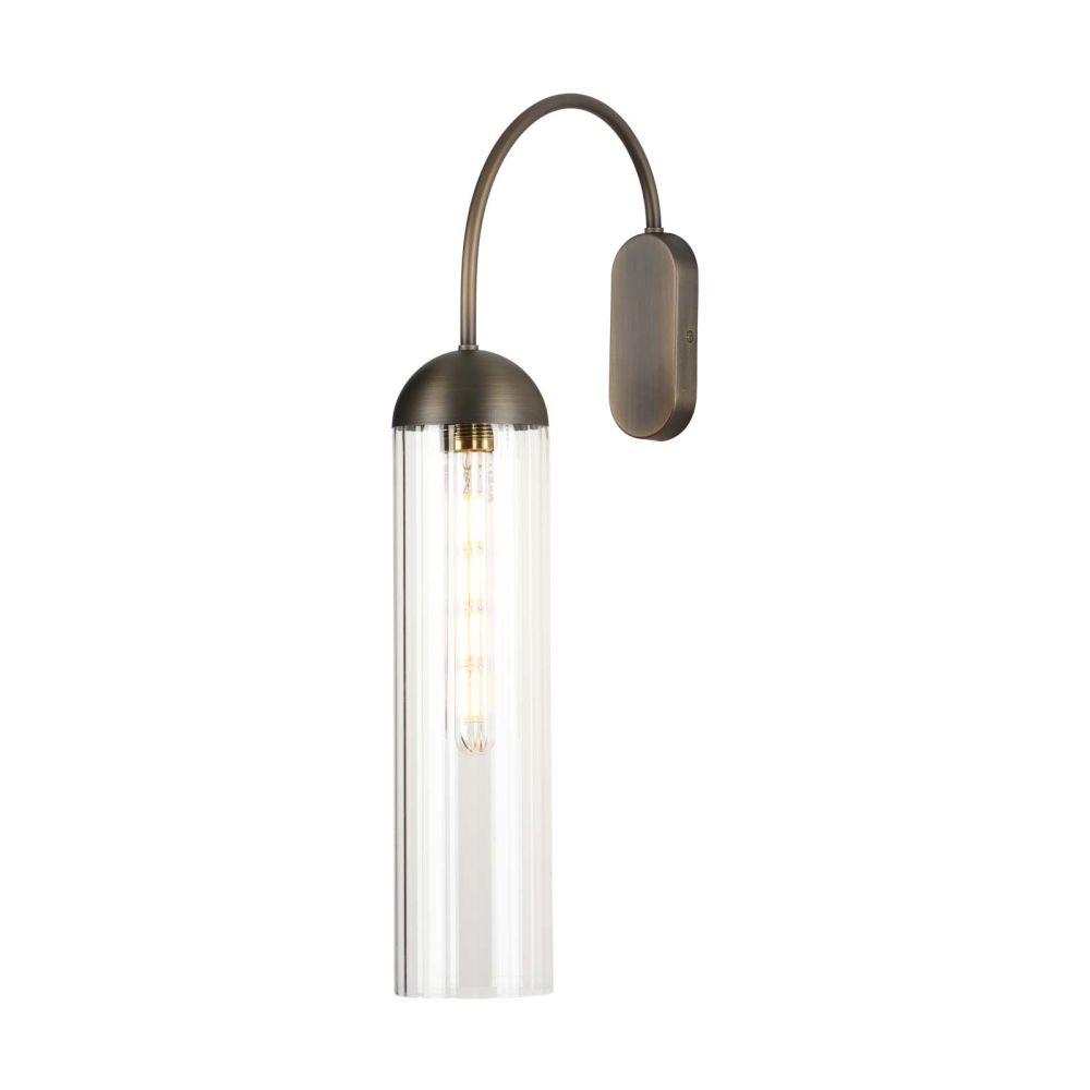 Anouk Wall Light Antique Brass and Glass
