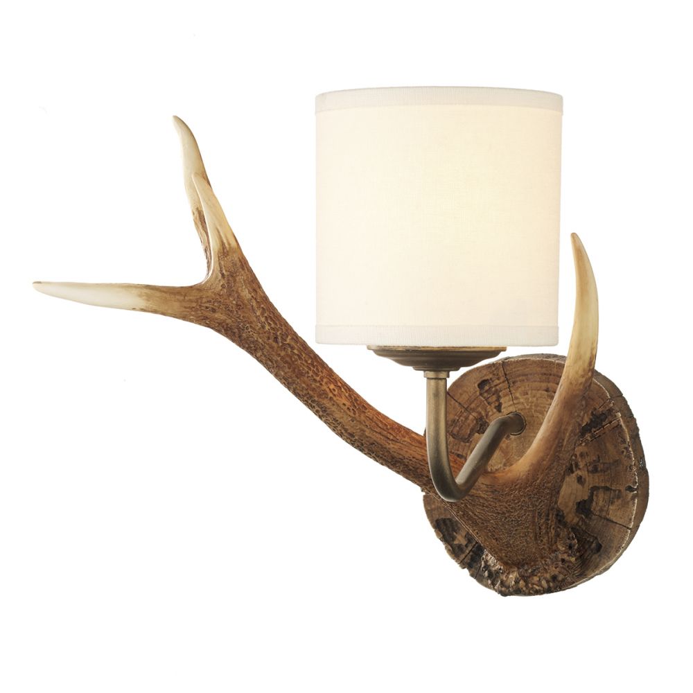 David Hunt Lighting Antler Wall Light Small with Shade ANT07295