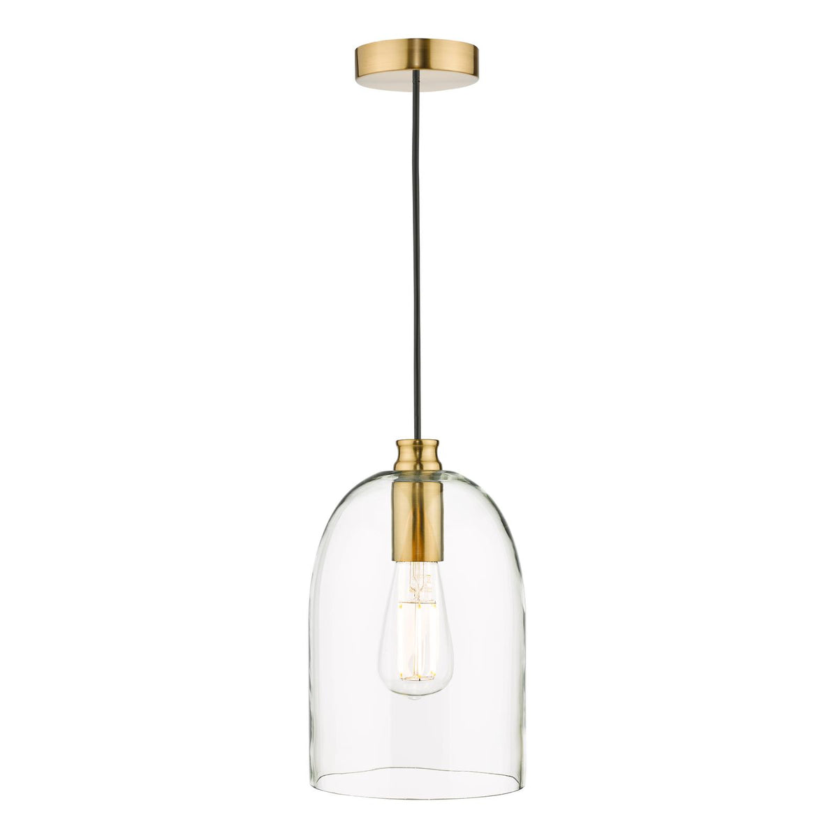 Archie Pendant Satin Bronze Glass