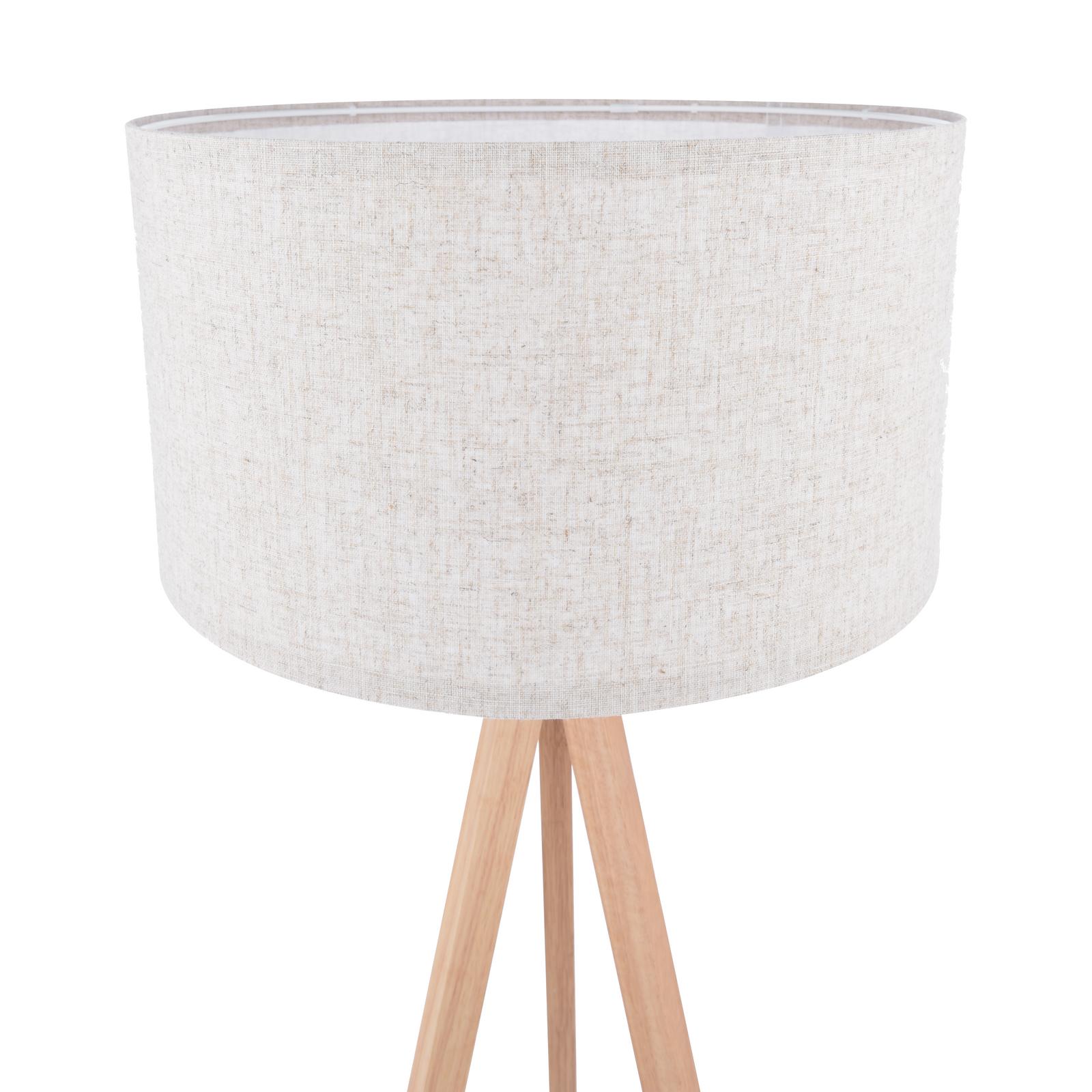 Armitage Tripod Floor Lamp Light Wood With Shade