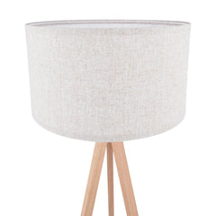 Armitage Tripod Floor Lamp Light Wood With Shade