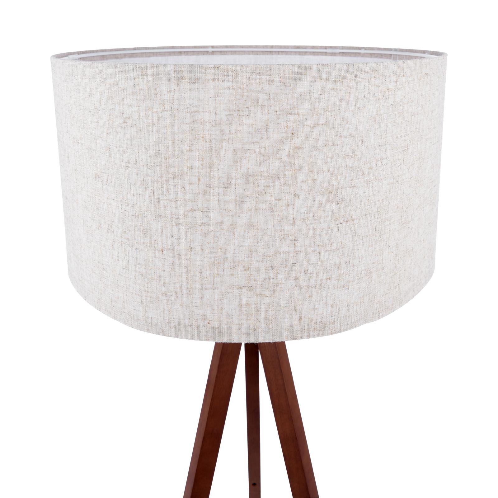 Armitage Tripod Floor Lamp Dark Wood With Shade