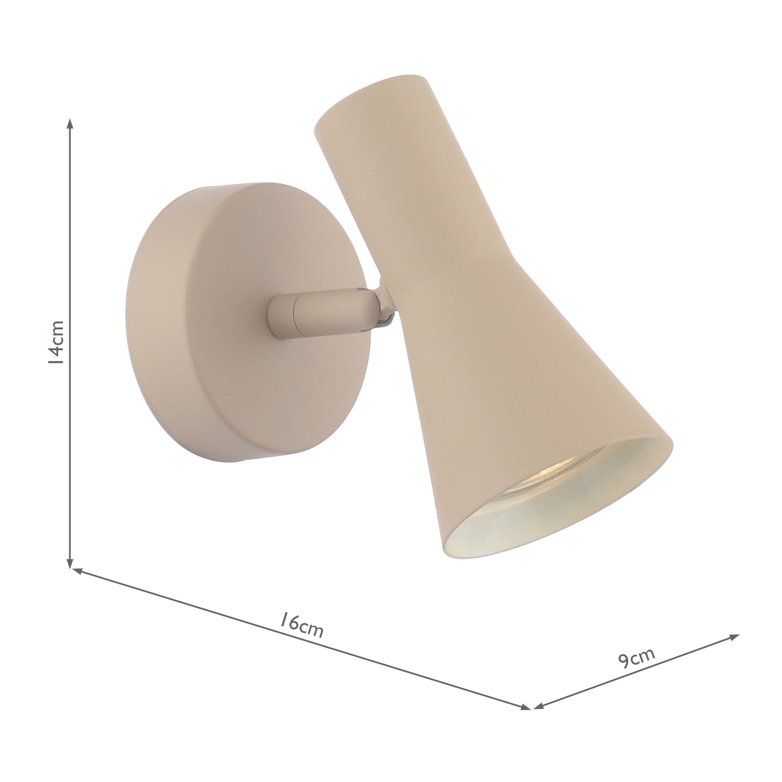 Arnel Single Spotlight Satin Taupe