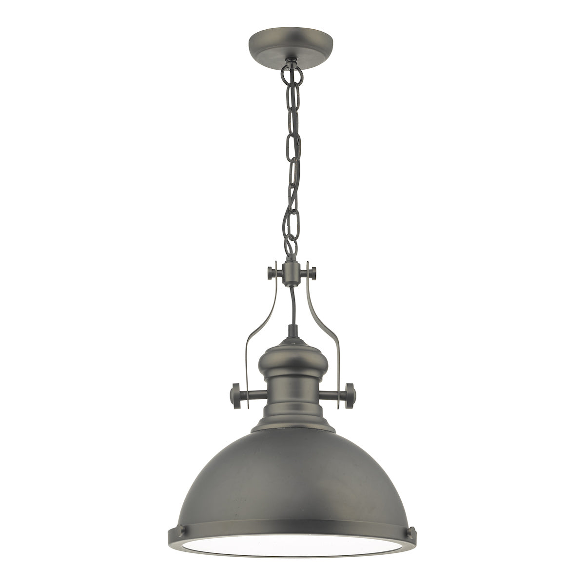 Arona 1lt Pendant Antique Pewter & Glass