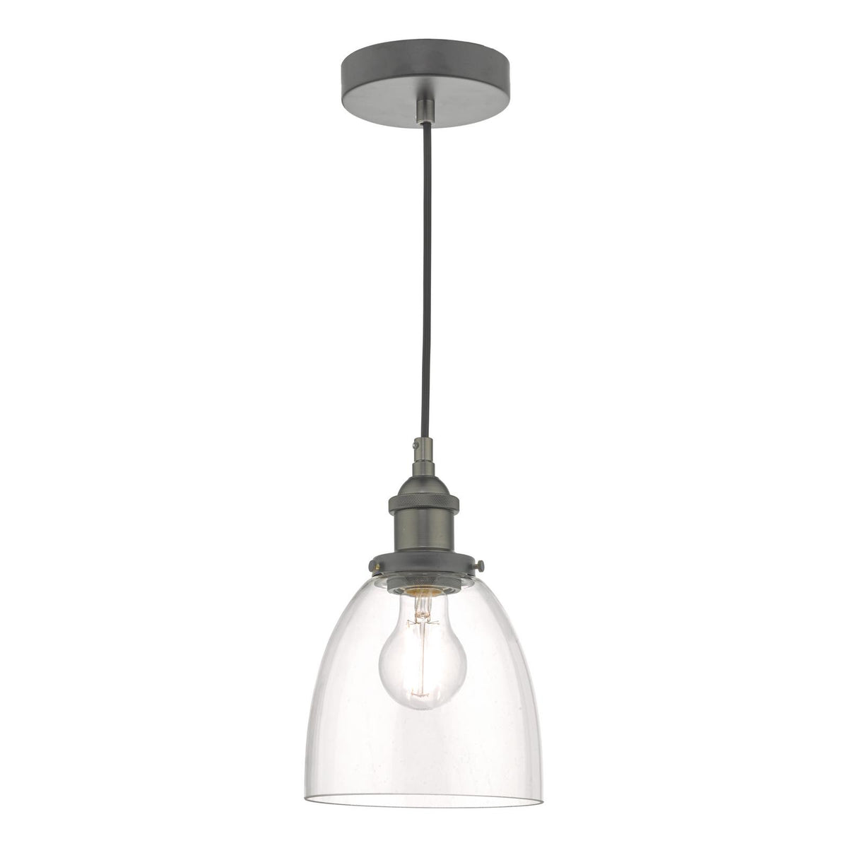 Arvin Pendant Antique Chrome & Glass