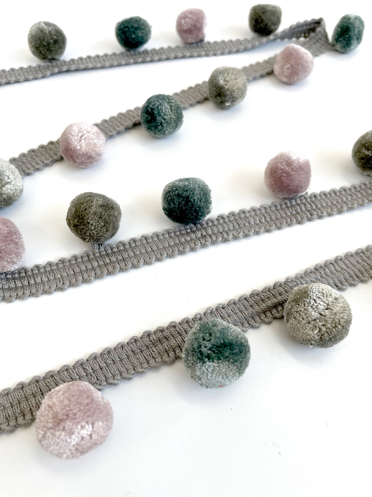 Laura Ashley Arwen Pom Fringe, Lavender Grey