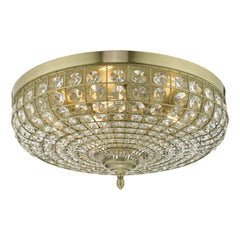 Asmara 5 Light Flush Antique Brass ASM5475 Dar Lighting