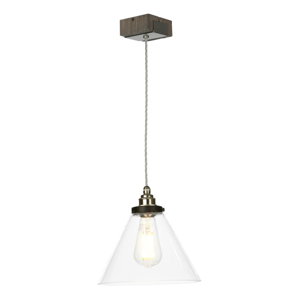 David Hunt Lighting Aspen Pendant Light Silver Birch Effect ASP0139