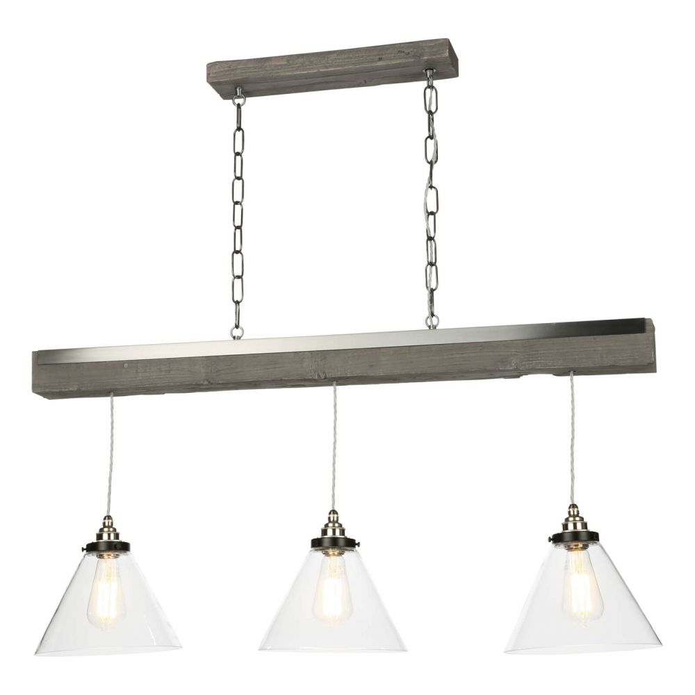 David Hunt Lighting Aspen 3 Light Bar Silver Birch ASP0339