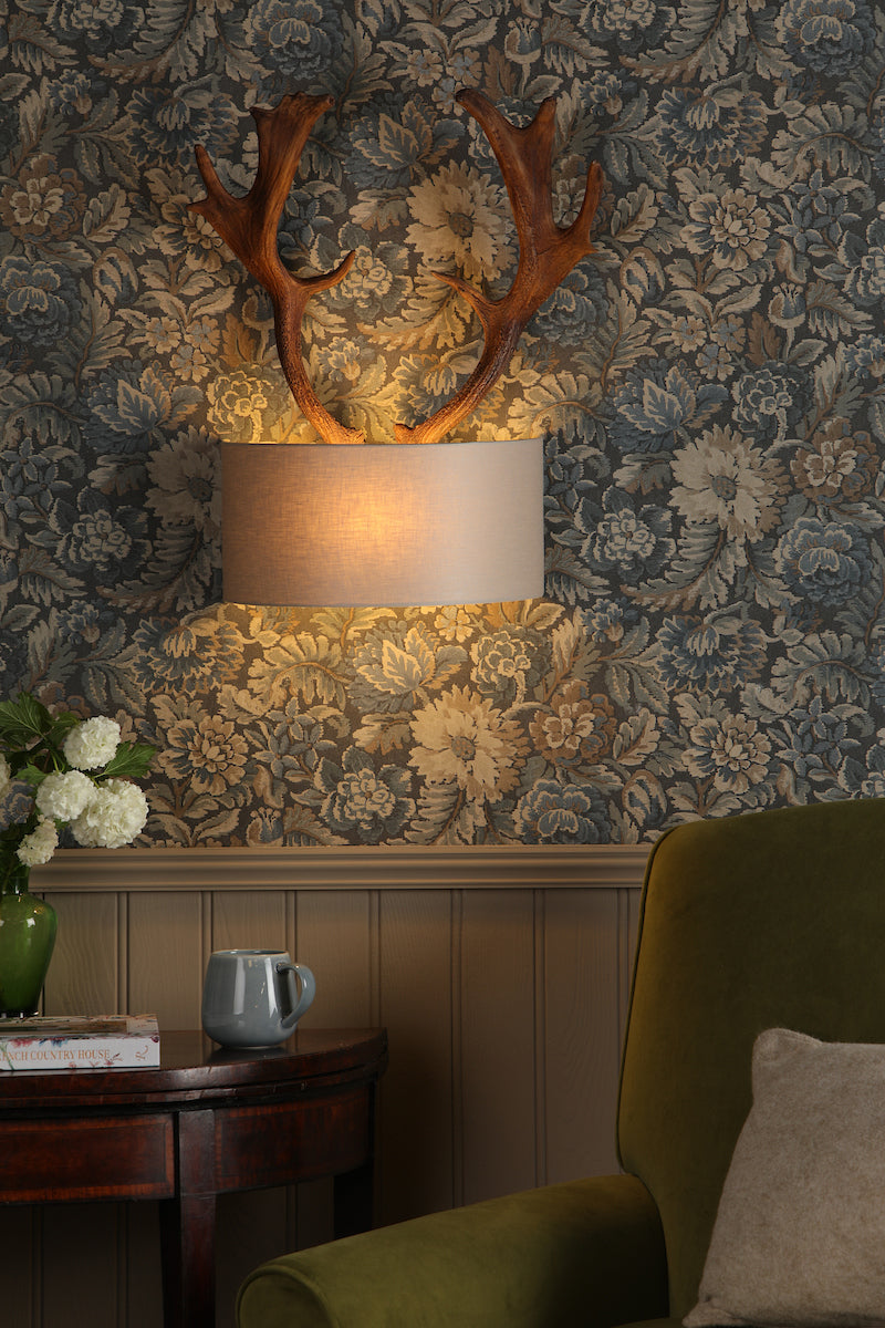 David Hunt Lighting Artemis Single Wall Light In Rustic Finish Comes With Bespoke Shade