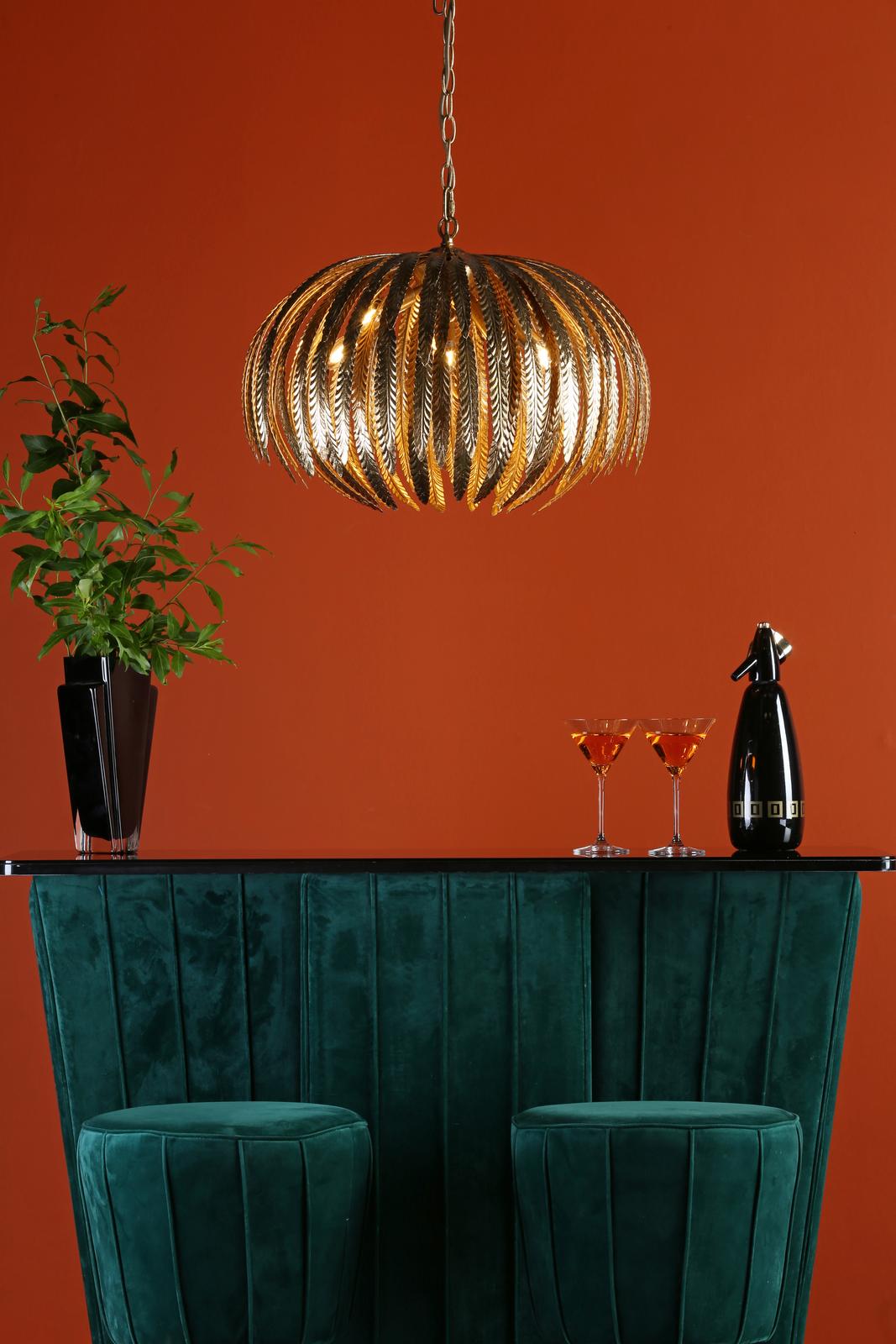 Atticus 5 Light Pendant Gold