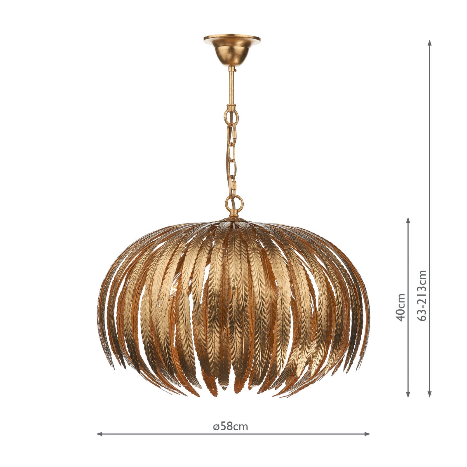 Atticus 5 Light Pendant Gold