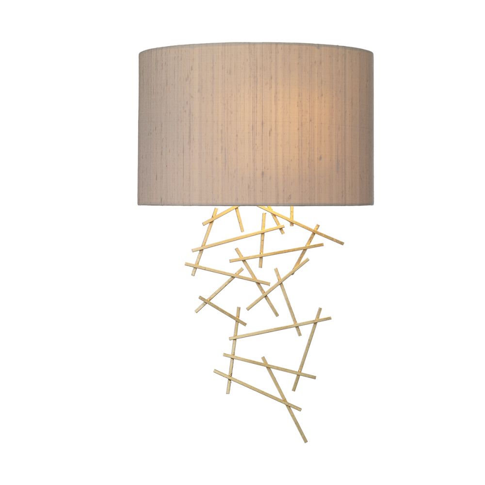 Atwood Wall Light Satin Brass Bespoke Shade