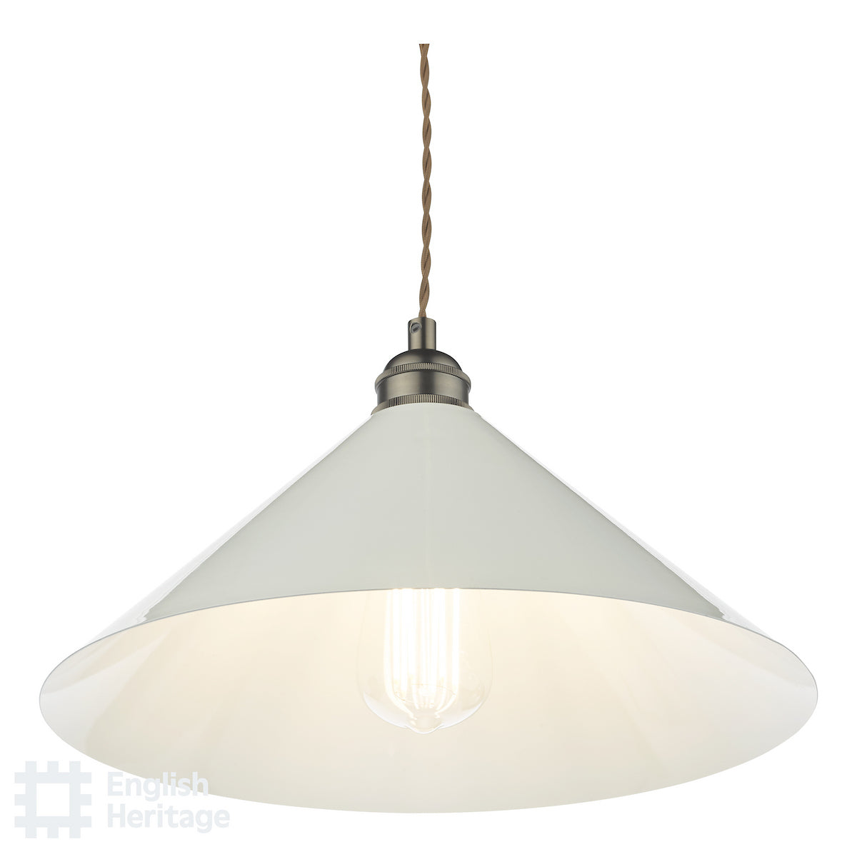 English Heritage Audley End Single Pendant Bronze and Cream