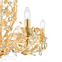 English Heritage Audley End 6 Light Pendant Gold Leaf