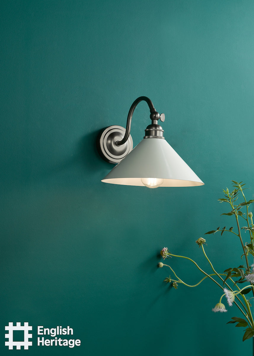 English Heritage Audley End Wall Light Rubbed Bronze and Cream