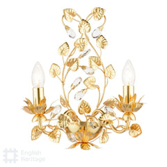 Audley End 2 Light Wall Light Gold Leaf