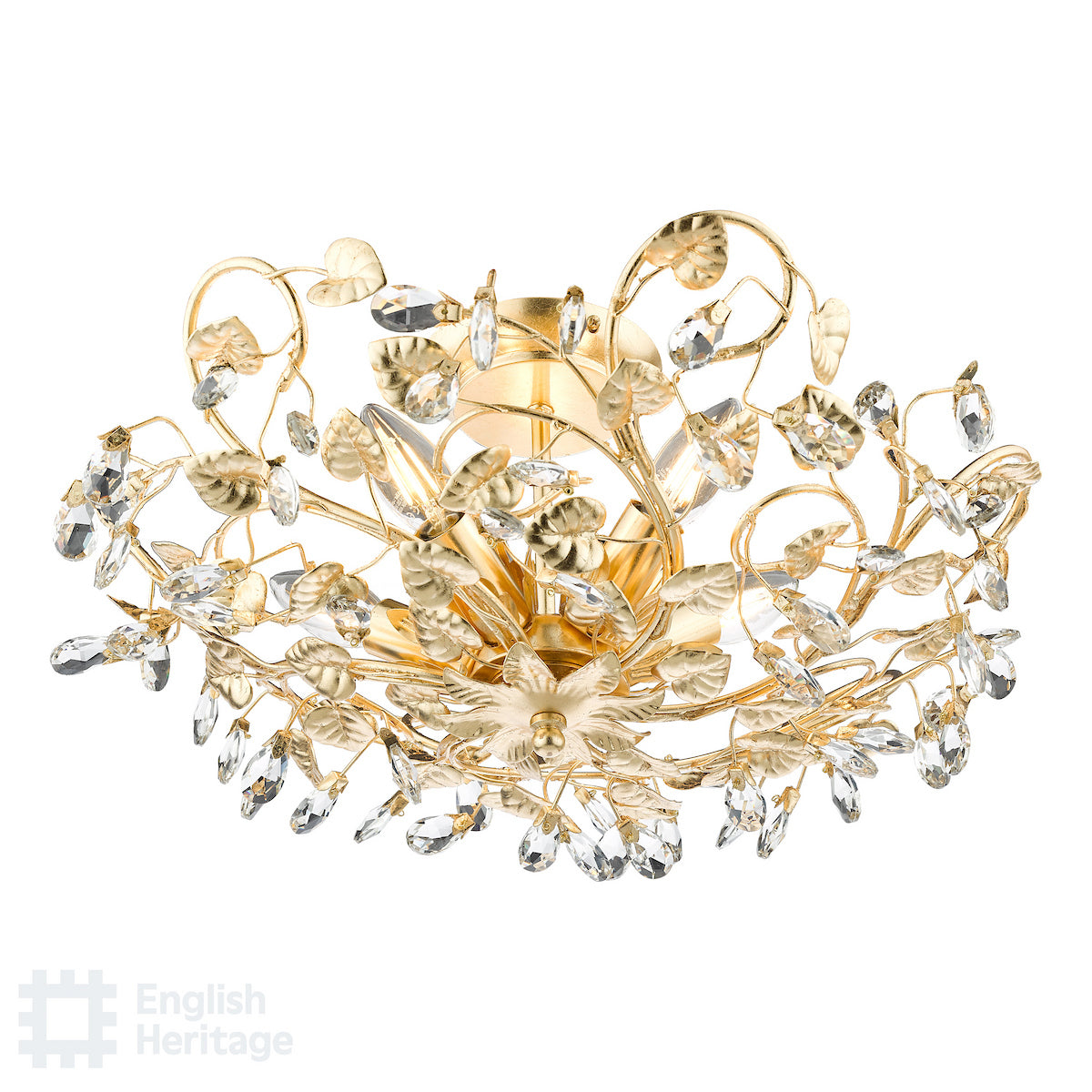English Heritage Audley End 5 Light Semi-Flush Gold Leaf