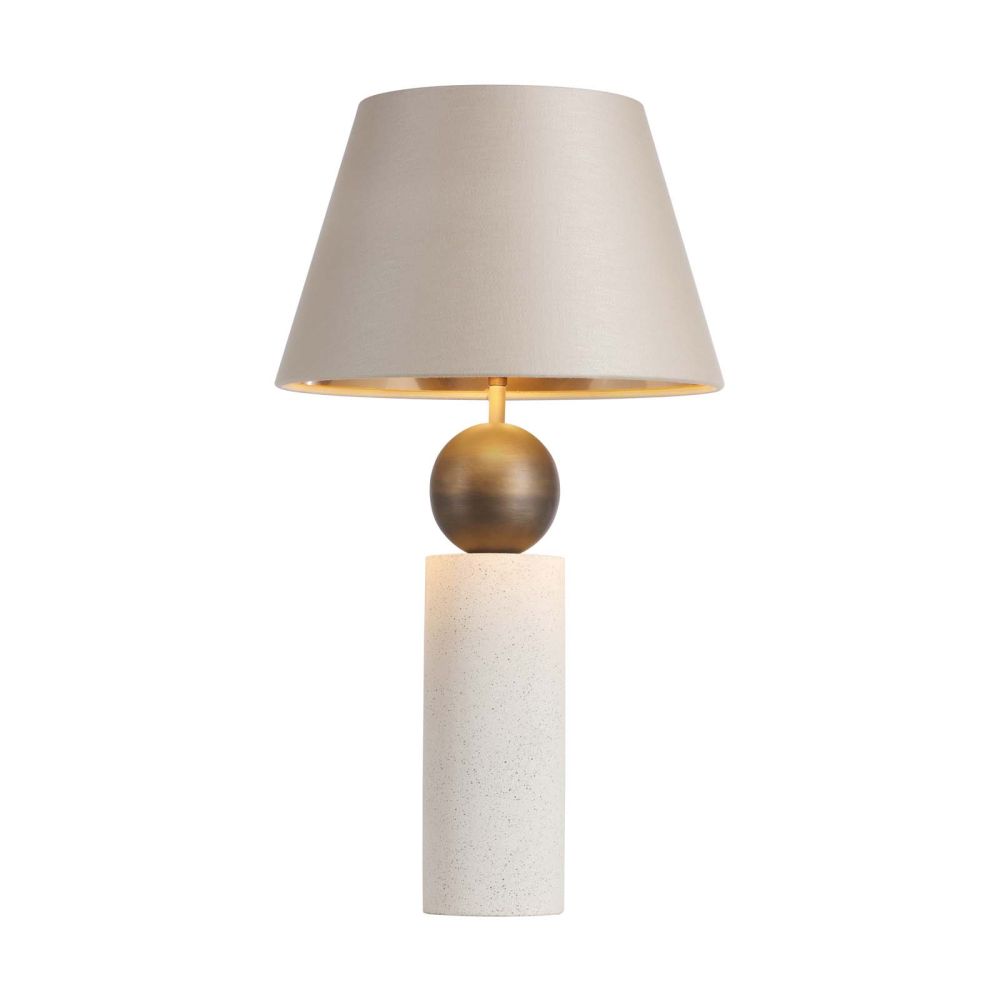 Ayla Table Lamp Jesmonite and Antique Brass Base Only