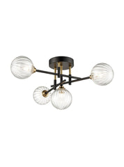 Abstraction 4lt Fitting Black and Brass