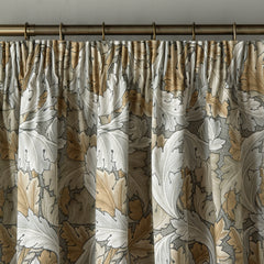 William Morris At Home Acanthus Flint Blackout Pencil Pleat Curtain