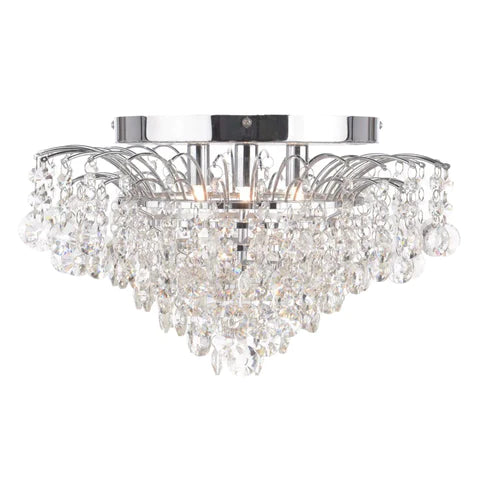 Angelina 3lt Flush Crystal Polished Chrome